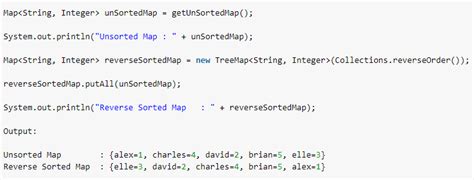 Sort a Map by Keys in Java .